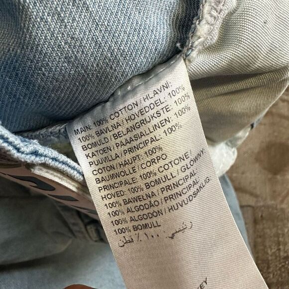 Ragged Jeans Urban Outfitters Womens Size 24 Priest Roller Denim Blue Light Wash - Picture 4 of 9